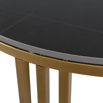 Журнальний столик MEBEL ELITE KORIN Чорний/Золото фотографія