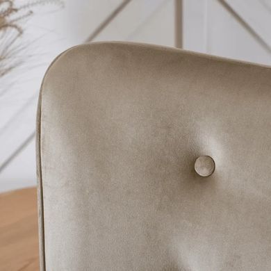 Крісло м'яке оксамитове з підставкою для ніг MEBEL ELITE LOZANO Velvet Бежевий фотографія