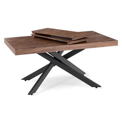 Стіл розкладний MEBEL ELITE HAMPTON 160(240)х90 см Горіх фотографія