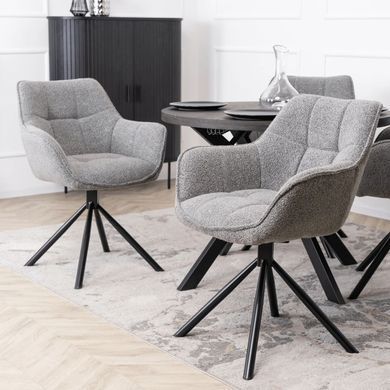 Стул поворотный MEBEL ELITE PEONY Серый фотография