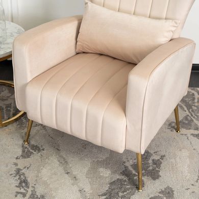 Крісло м'яке DIANA Velvet MEBEL ELITE Беж фотографія