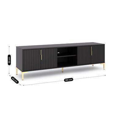 ТВ Тумба MEBEL ELITE TORELLO 165 Чорний фотографія
