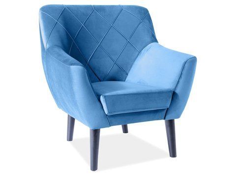 Кресло KIER 1 Velvet Signal Синий ** фотография