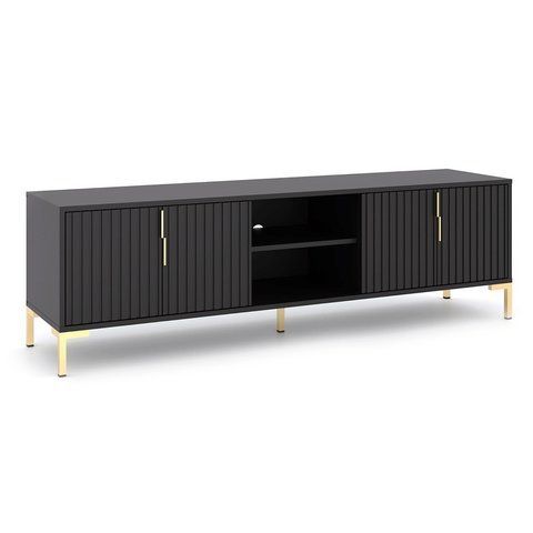 ТВ Тумба MEBEL ELITE TORELLO 165 Чорний фотографія