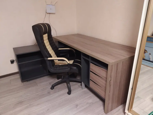 Стол компьютерный CONNECT 2 L Intarsio Левый Дуб Сонома / Антрацит фотография