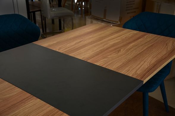 Стол раскладной TORINO B/G Intarsio 140(180)x80 Блэквуд ячменный / Графит фотография