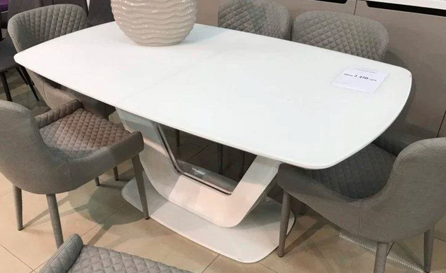 Стіл обідній ARMANI Signal 160(220)x90 Білий мат фотографія
