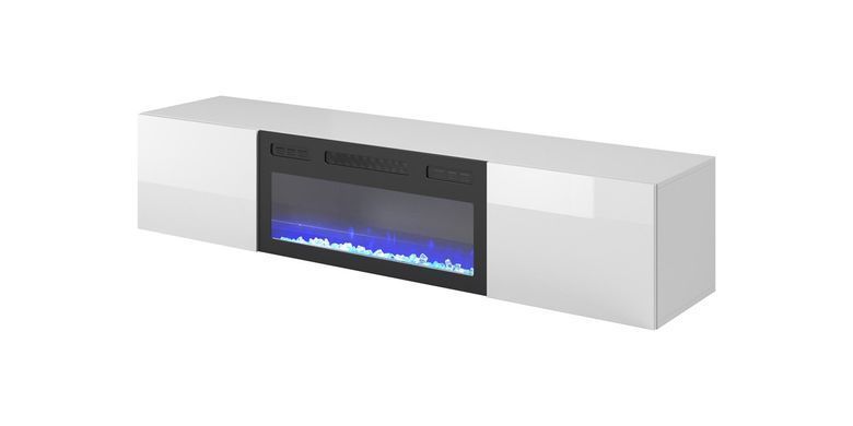 ТВ Тумба С Камином LIVO RTV-180W-K Halmar Белый фотография