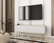 Тумба під телевізор Perfect Home Оро / Oro 2-дверна з золотими ніжками RTV135 Білий