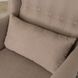 Крісло м'яке оксамитове з підставкою для ніг MEBEL ELITE EVAN 2 Бежевий