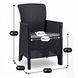 Комплект садовой мебели MEBEL ELITE ARGOS FRESNO 4 орех/черный