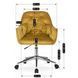 Стул офисный поворотный бархатный MEBEL ELITE MONA Velvet Горчица