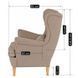 Крісло м'яке оксамитове з підставкою для ніг MEBEL ELITE EVAN 2 Бежевий