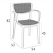 Комплект меблів для кафе Siesta Onto 2 стільці Loft та 1 стіл Sky Black