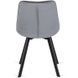 Комплект стол MEBEL ELITE CLARK 120(160)х80 см глянцевый черный и 4 стульев RICK, серого цвета
