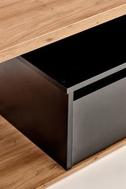 Журнальный стол PANTERA Halmar 110x60 Дуб Вотан Черный фотография