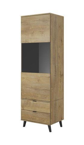 Вітрина NEST W-2 Halmar 192 Дуб Лефкас / Чорний фотографія