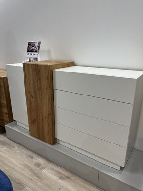 Комод Perfect Home 3Д / 3D 2-дверний з 4 шухлядами 2D4S/160 Білий/дуб крафт золотий фотографія