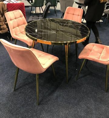 Стул CHIC Velvet Signal Античная Роза / Золото фотография