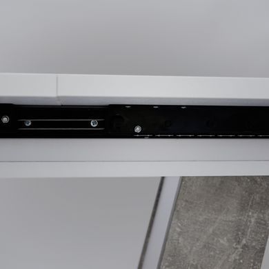 Стіл розкладний TORINO B/I Intarsio 140(180)x80 Біла Аляска РЕ / Індастріал Сірий фотографія