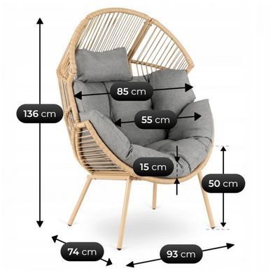 Кресло MEBEL ELITE CEZARE Серый фотография