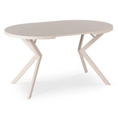 Стіл розкладний круглий MEBEL ELITE DORIAN 80(160)х80 см Кашемір/Кашемір фотографія