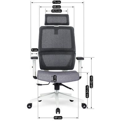 Стул офисный поворотный MEBEL ELITE NICKI серый фотография