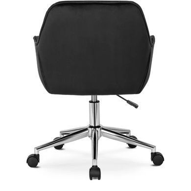 Стілець офісний поворотний оксамитовий MEBEL ELITE MONA Velvet Чорний фотографія