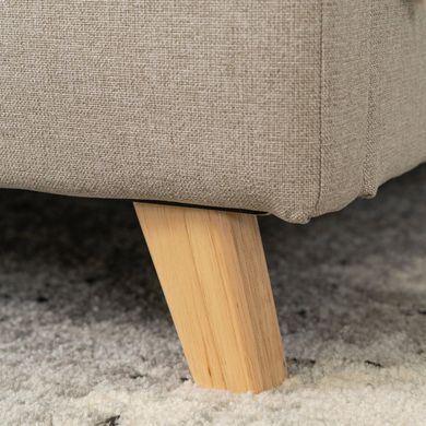 Кровать бархатная MEBEL ELITE MIKEL 160x200 см Беж фотография