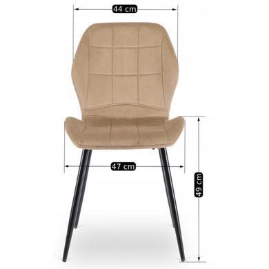 Стілець оксамитовий MEBEL ELITE IRYS Velvet Беж фотографія