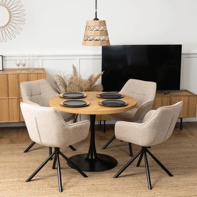 Стул поворотный MEBEL ELITE PEONY Беж фотография