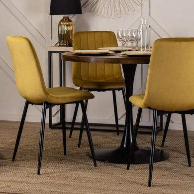Стул бархатный MEBEL ELITE IBIS Velvet, Горчица фотография