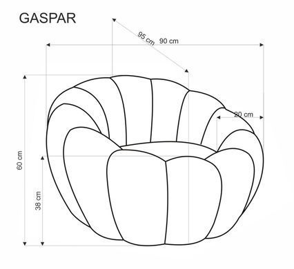 Крісло GASPAR Halmar Кремовий Букле фотографія