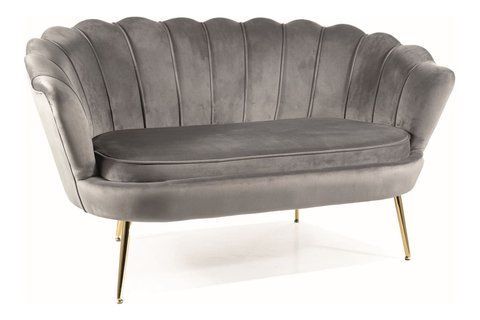 Софа CAMELLIA 2 Velvet Signal Серый фотография