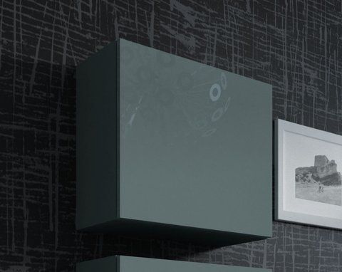 Вітрина підвісна VIGO Cama Квадрат 50x50 Сірий Мат / Сірий Глянець фотографія
