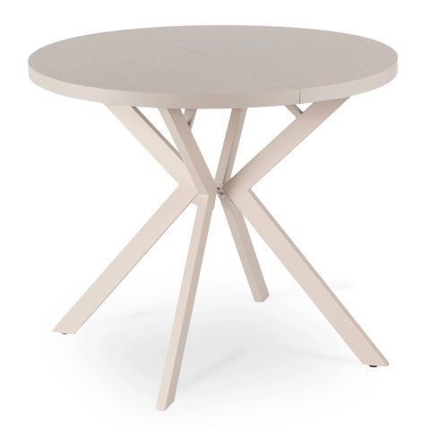 Стол раскладной круглый MEBEL ELITE DORIAN 80(160)х80 см Кашемир/Кашемир фотография