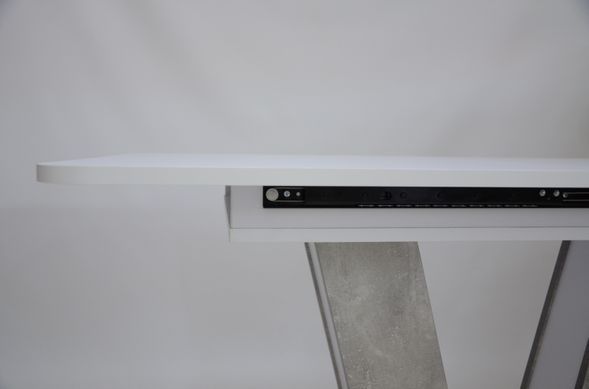 Стіл розкладний TORINO B/I Intarsio 140(180)x80 Біла Аляска РЕ / Індастріал Сірий фотографія