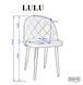 Стул LULU Intarsio Сетло-Серый