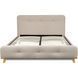 Кровать бархатная MEBEL ELITE MIKEL 160x200 см Беж