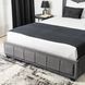 Ліжко двоспальне оксамитове MEBEL ELITE CARLOS Velvet 140x200 см Сірий