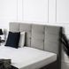 Ліжко двоспальне оксамитове 140x200 MEBEL ELITE TINGA Velvet Сірий