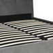 Ліжко двоспальне оксамитове 140x200 MEBEL ELITE TINGA Velvet Сірий