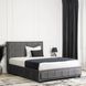 Ліжко двоспальне оксамитове MEBEL ELITE CARLOS Velvet 140x200 см Сірий