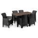 Комплект садових меблів MEBEL ELITE ARGOS FRESNO 6 горіх/чорний