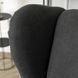 Крісло м'яке оксамитове з підставкою для ніг MEBEL ELITE EVAN 2 Темно Сірий