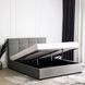 Ліжко двоспальне оксамитове 140x200 MEBEL ELITE TINGA Velvet Сірий
