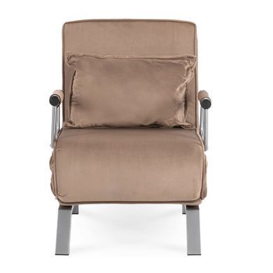 Крісло розкладне MEBEL ELITE BART Velvet&nbsp;Бежевий фотографія