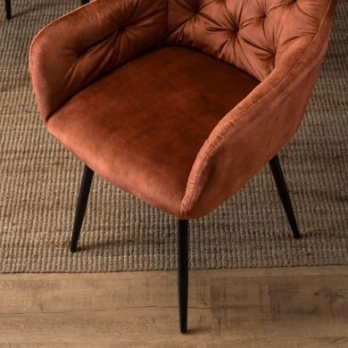 Стул бархатный MEBEL ELITE VIKI Ore Velvet горчица фотография