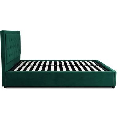 Ліжко двоспальне оксамитове MEBEL ELITE CROS Velvet 140x200 см Зелений фотографія