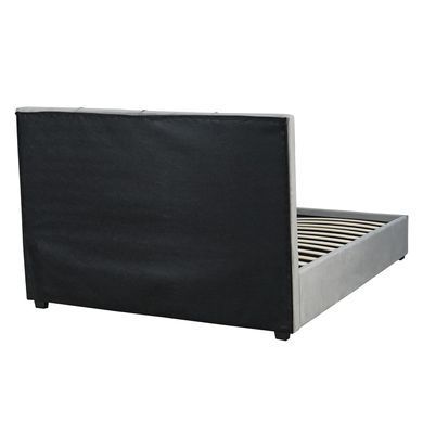 Ліжко двоспальне оксамитове 140x200 MEBEL ELITE TINGA Velvet Сірий фотографія